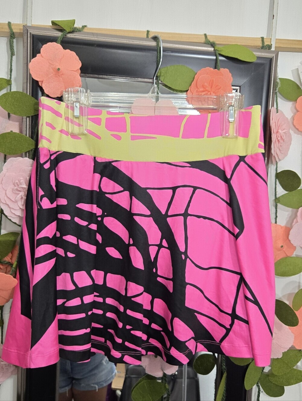 Simplicite Jamie Sadock Pink And Black Skort Active Wear Sz M/L